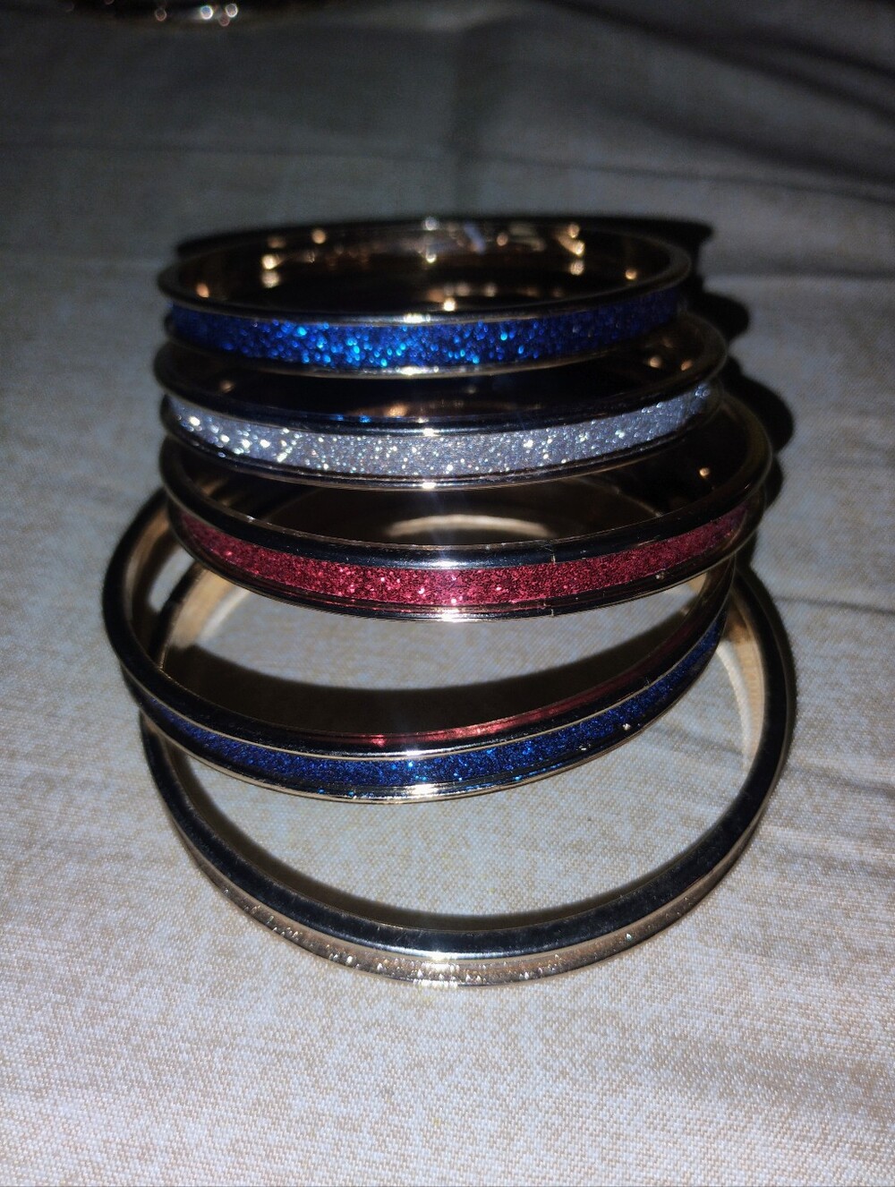 Sparkle Glitter Bangle Set - Multicolor